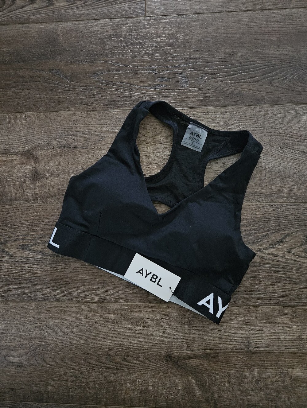 AYBL Training Sports Bra Black NWT Size Large